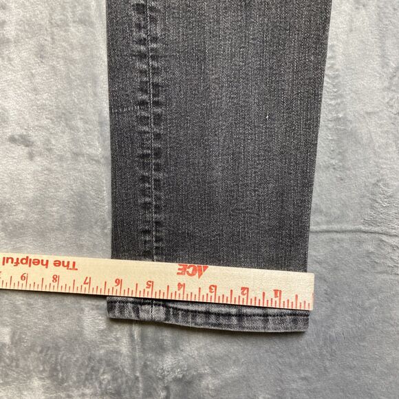 American Eagle Airflex Distressed Slim Straight Jeans Mens 30x34 Gray Denim - Picture 6 of 13